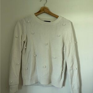 Banana Republic Cream Sweater with Textured Accents